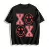 Love Smile Face XOXO Print Casual Sweatshirt Top Pure Cotton T-shirt