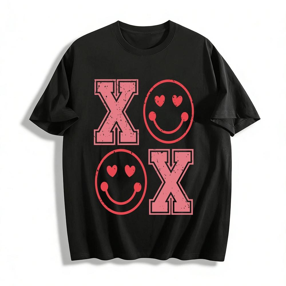 

Love Smile Face XOXO Print Casual Sweatshirt Top Pure cotton T-shirt XXS