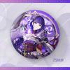75MM Game Genshin Impact-3 Round Badge Anime Brooch Pin Cosplay Hu Tao Cartoon Figure Clothing Backpack Accessories Fans Gifts