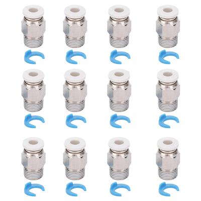 12ks Pneumatická armatura Push Connector 3D tiskárna Extruder Příslušenství Závit CR10 M10