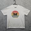 YIUME 100% Cotton T-shirt Mens Tees Top Retro Cute Cat Hawaiian Cotton Heavyweight Tee XL NWOT