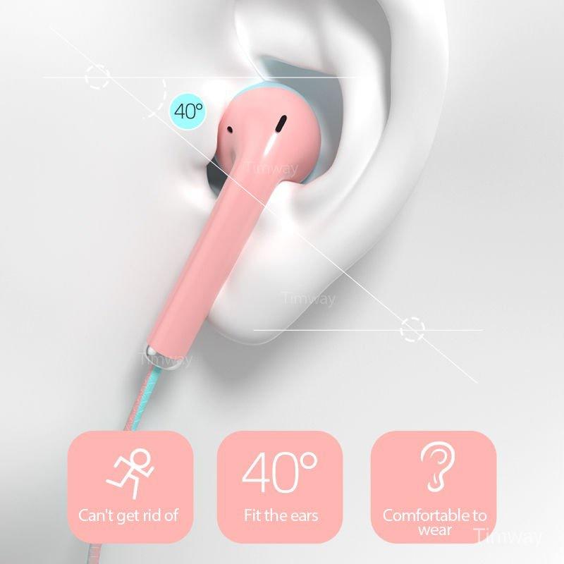 3.5mm/Type C In-ear Wired Earbuds Sports Earphone Bass Stereo Music Headset with Microphone for Mobile Phone Computer Laptop
