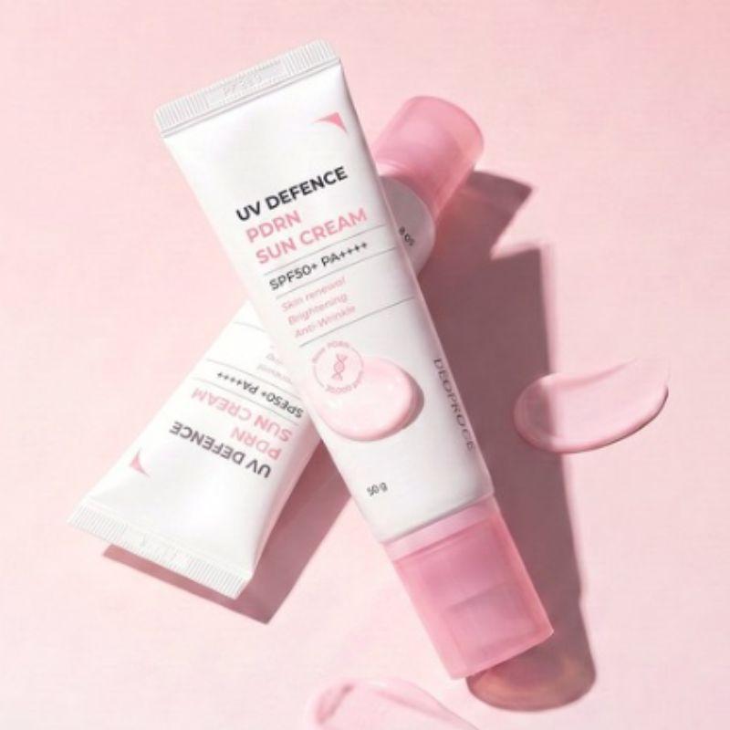 DEOPROCE UV Defense PDRN Sunscreen SPF50+ PA++++ 50ml – Hydrating Daily UV Protection with PDRN for Firm, Healthy Skin