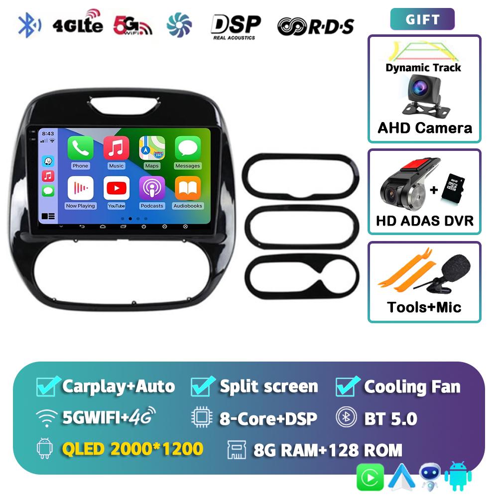 Android 14 Carplay Auto Car Radio For Renault Kaptur Captur 2016 2017 2018 2019  Multimedia Player Stereo 4G GPS DSP 360 Camera