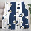Vintage Floral Pattern Flannel Printed Blanket Suitable for All Seasons Suitable for Living Room Office Sofa and Travel