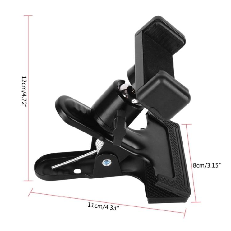 360 Degree Rotation Guitar Head Clamp Phone Holder Mount Clip For Live Broadcast