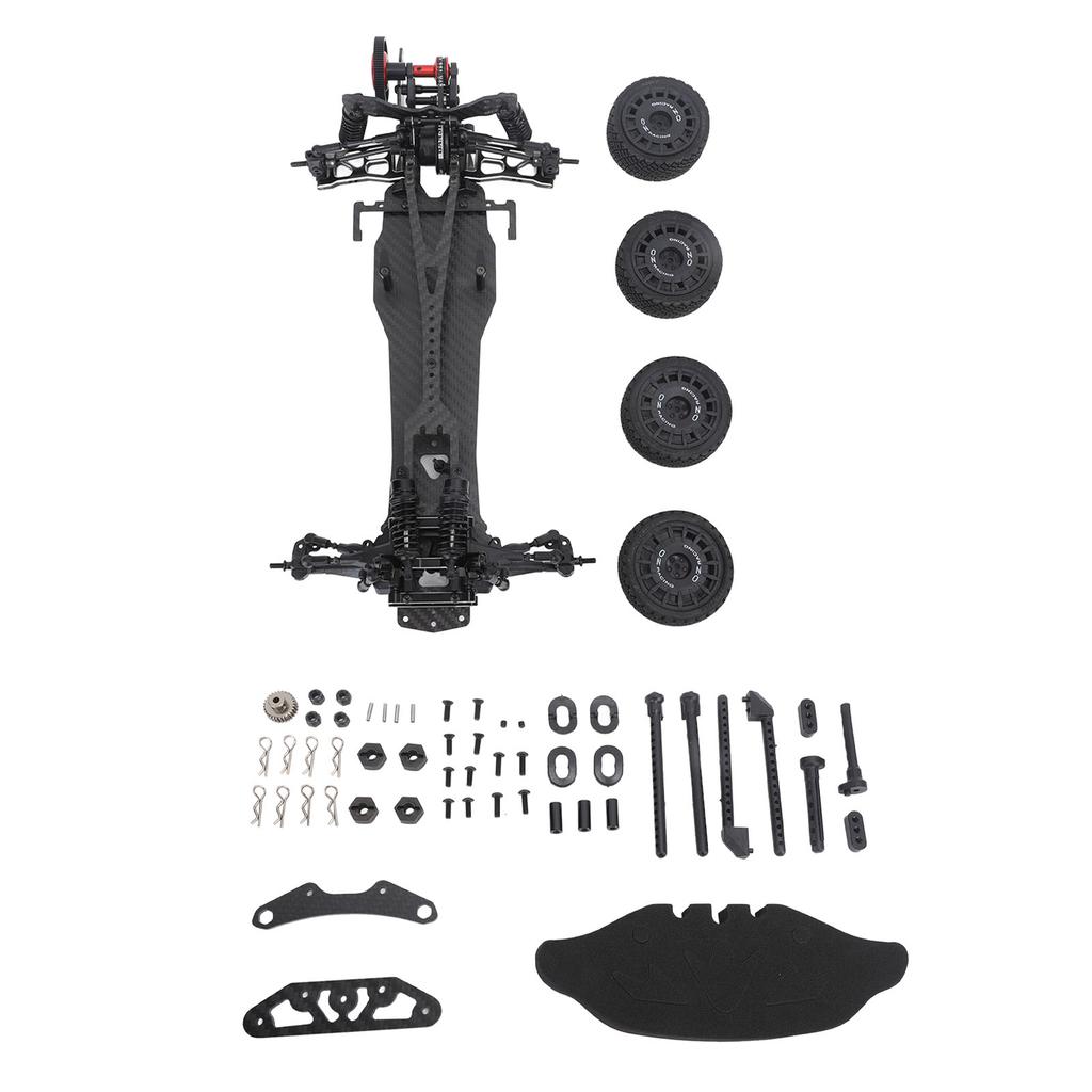 RC Carbon Fiber Frame Kit 265mm Wheelbase 110 Flat Sports Car Frame 110 Scale RC Car Spare Parts