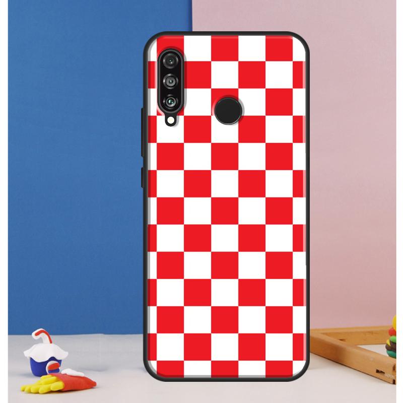 Checkerboard Checkered Board Case For Huawei Nova 10 9 SE 8i 11i 12i 12s Y60 Y61 Y70 Y90 Y72 Y73 Y91 P60 Pro P30 P40 Lite
