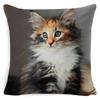 Black Cat Cushion Cover Cotton Linen Square Cat Pillow Case Decorative Pillow Cover for Home Car Sofa Decora Pillowcase Cojines
