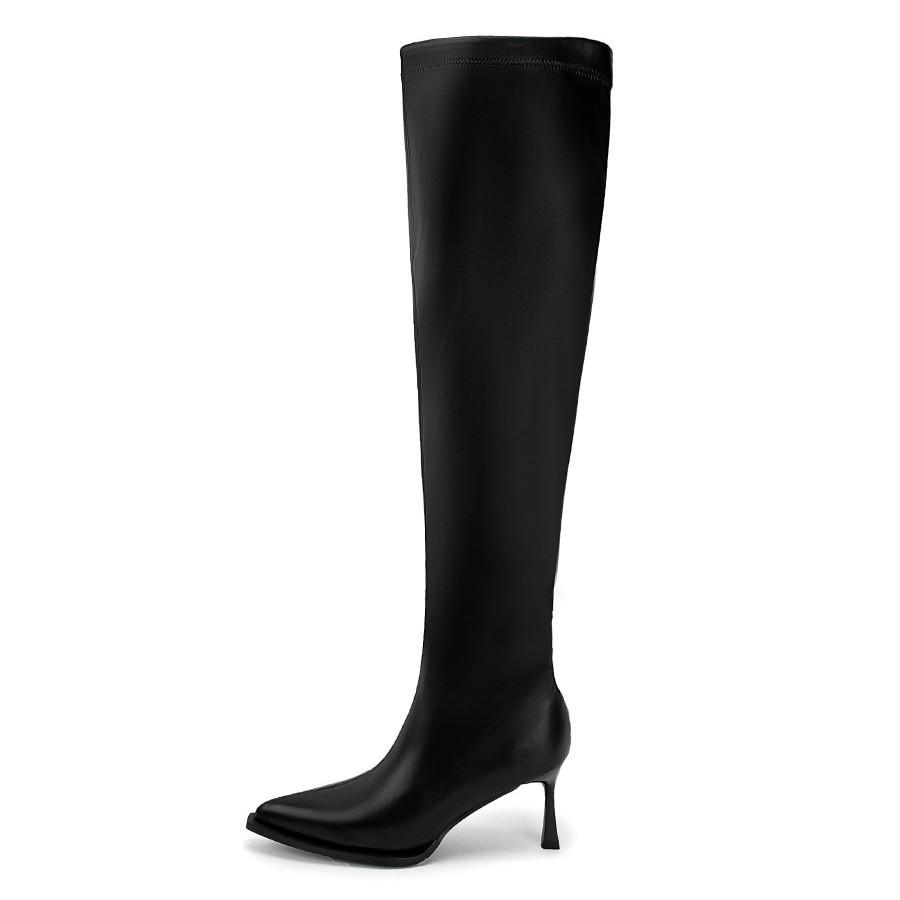 2025 Early Fall Boots Over Knee Boots Pointed High Heel Sexy Hottie Small Elastic Skinny Boots Women.