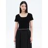8seconds Square Neck Crop Pullover Black