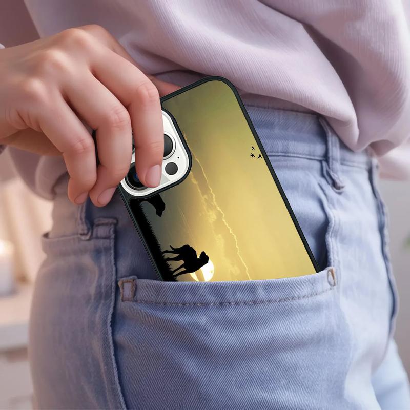 hunting Fishing Sunset Phone Case For iPhone 17 Air 15 16e 14 13 Pro Max Coque 12 11 Pro Max PLUS cover