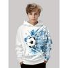 Autumn Winter 3D Football Printed Hoodies Fashionable Casual Warm Sports Long Sleeved Children's Boy Hooded Sweatshirts