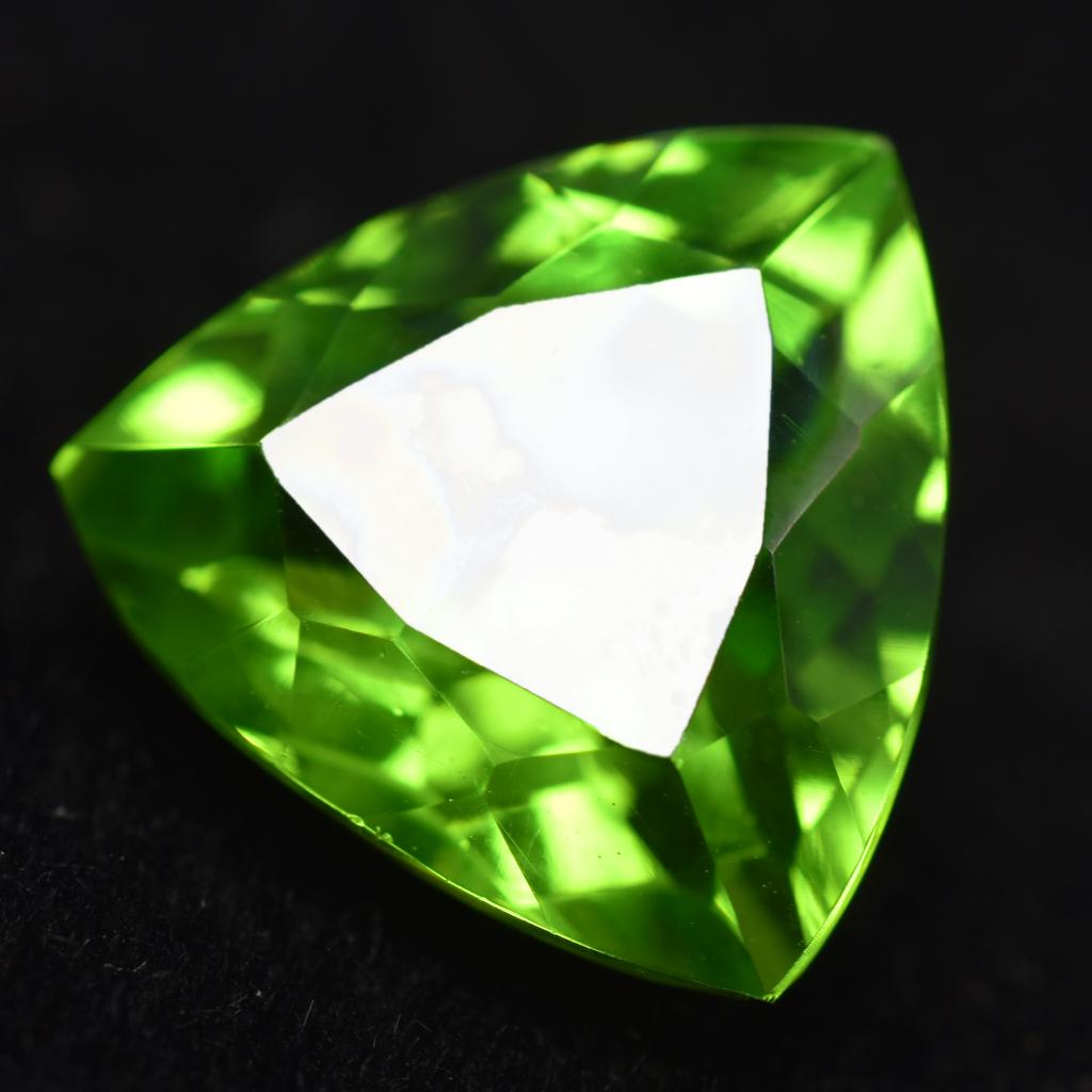 Trillion Cut Natural Rare Green Peridot 9.00 Carat Loose Gemstone