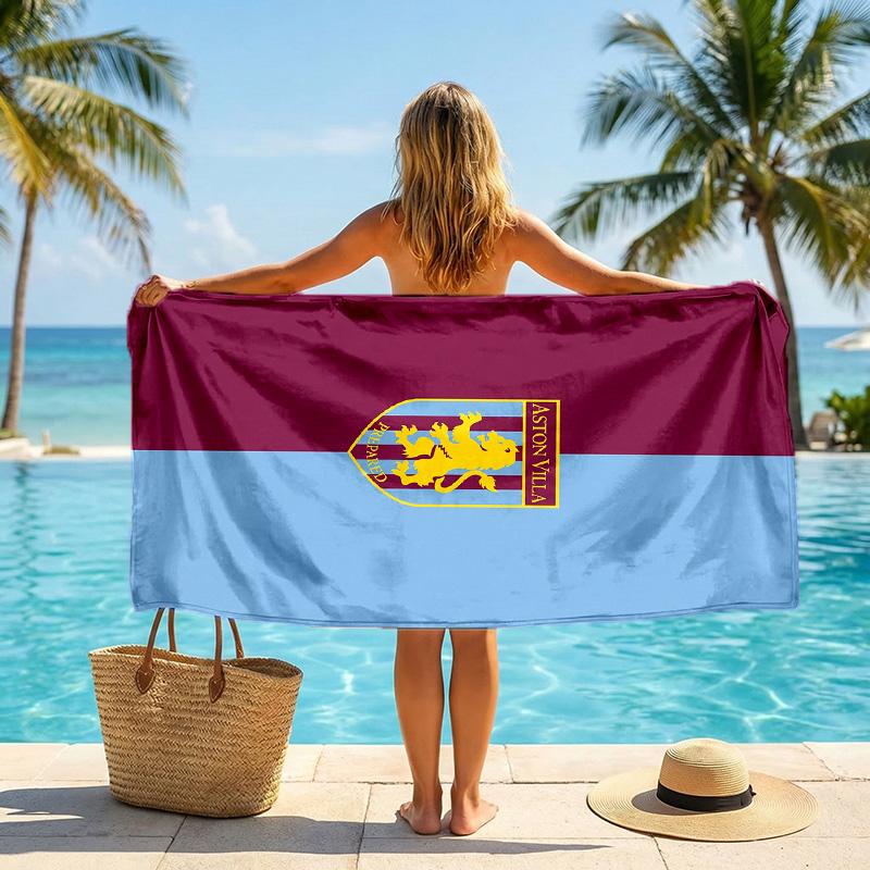 Asciugamano da Spiaggia Aston Villa Football in Morbida Microfibra Asciugatura Rapida Assorbente per Spiaggia Piscina Viaggio