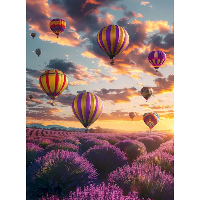 CHENISTORY Oil Painting By Numbers On Canvas,Hot Air Balloon,Paint Kit,Landscape,Handpainted,Pictures By Numbers,Decorative Gift