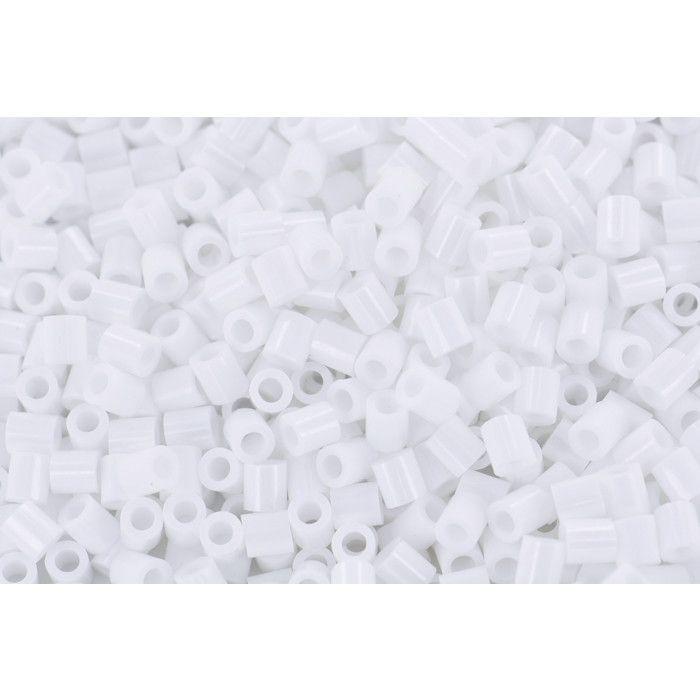 1 000 perles à repasser MIDI (Ø5 mm) blanche