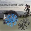 Flexible Bikes Head Cover Silicone Pad Inserts Mats Liner Cycling Head Cover  Helmet Accessories