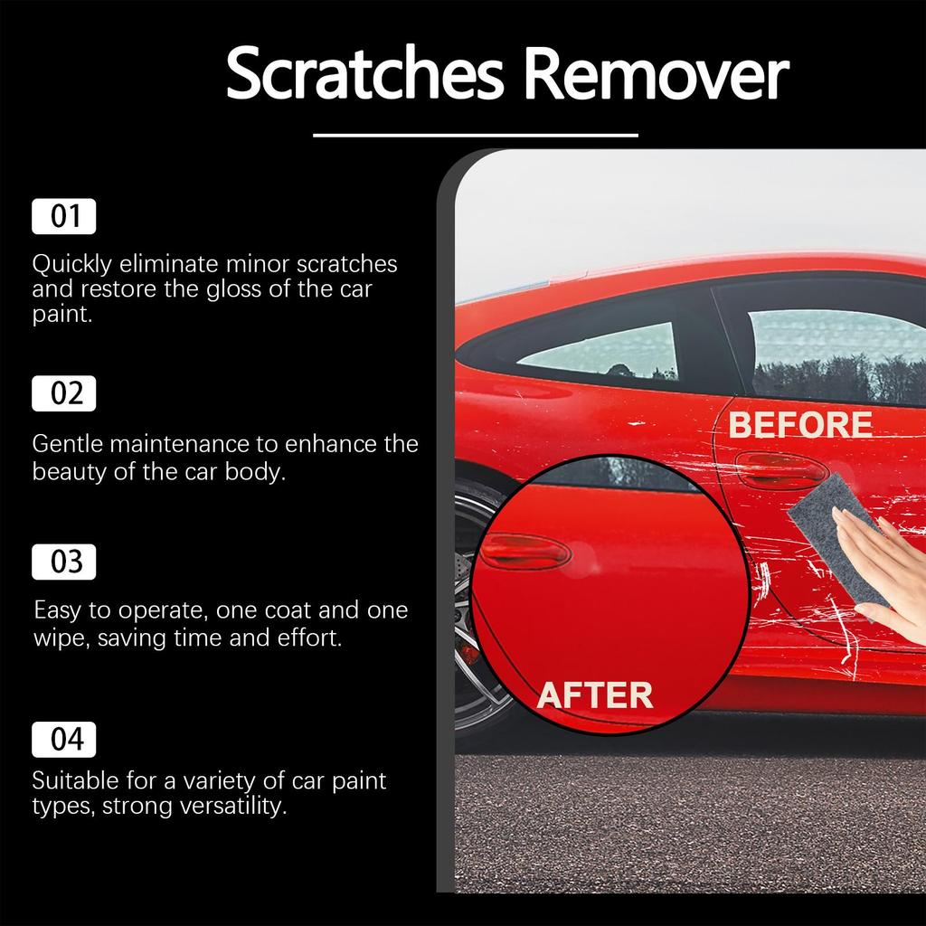 Homonth Car Scratch Repair Kit Gentle Cleaning, Scratch Removal, Anti-Stain, Paint Touch-Up and Scratch Repair Paste, Suitable for Cars 1 Set