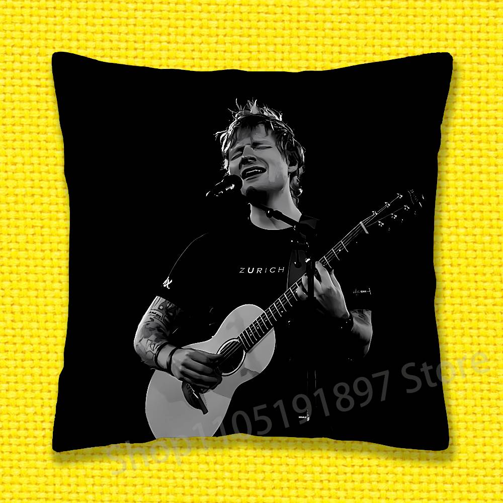 Federa Cuscino Decorativo E-Ed Sheeran Play per Cuscini Quadrati da Ufficio 55x55cm 40x40cm 45x45cm 50x50cm 30x30cm