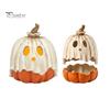 Ornamenti Spettrali Luminosi Decorazione Zucca Fantasma Illuminata di Halloween, Lampada Vintage Staccabile con Statua Spaventosa Candela LED per Tavolino da Cucina Mensola