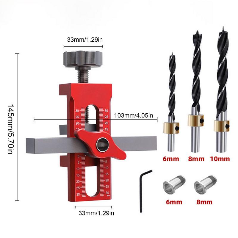 Wardrobe Cabinet Door Panel and Rebounder Punched Mounting Jig Woodworking Mounting Rebounding Device Drilling Locator