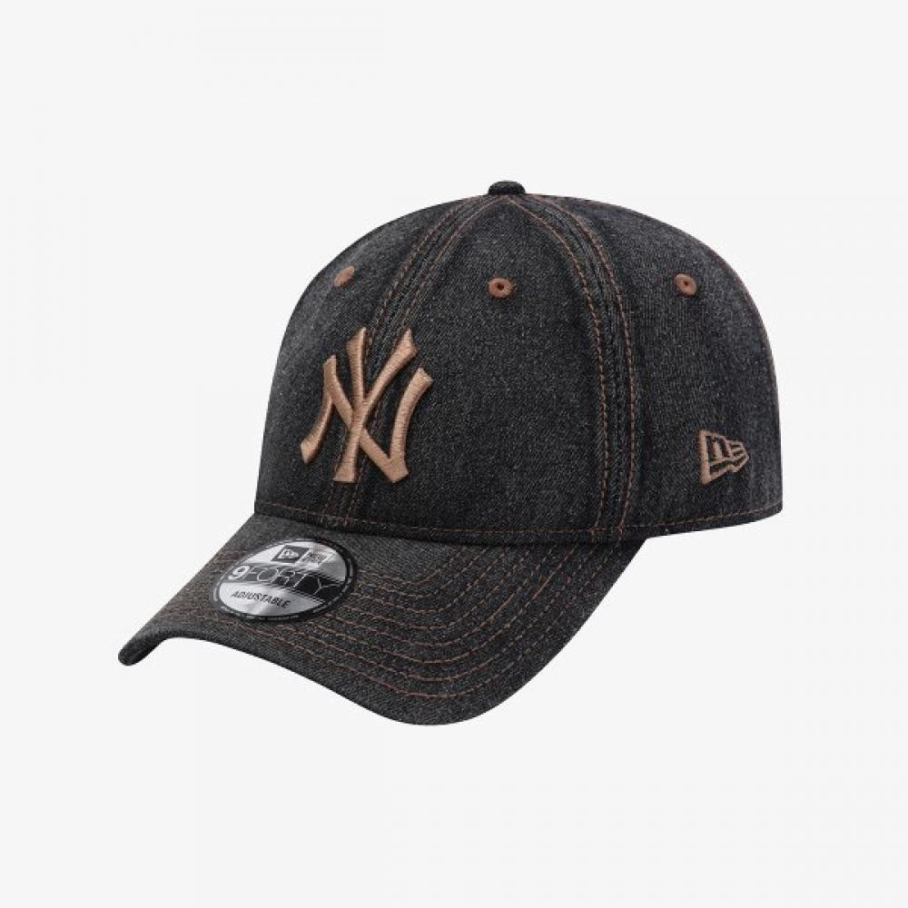 New Era Mlb New York Yankees Denim Unstructured Baseball Cap Black 15131660 BLACK/OSFM