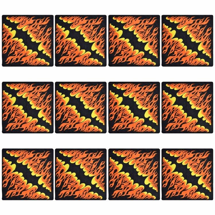 12 pcs Running Dancing Head Scarf Hiphop Hair Scarf Beautiful Pattern Square Decorative Scarf Costume Accessories