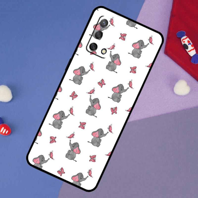 Cute Elephant Case For Oppo A78 A18 A38 A74 A94 A54 A58 A98 A80 A60 A40 A96 A76 A16 A15 A17 A57 A5 A6 Pro