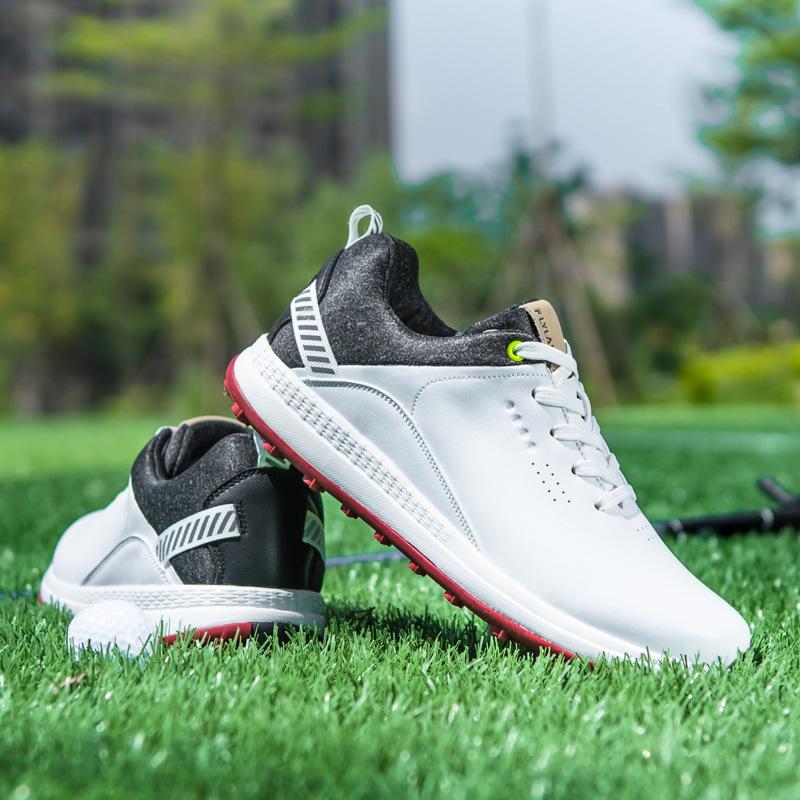 Men's Cross Golf Lace-up Spike-less Breathable Casual Outdoor Golf Shoes