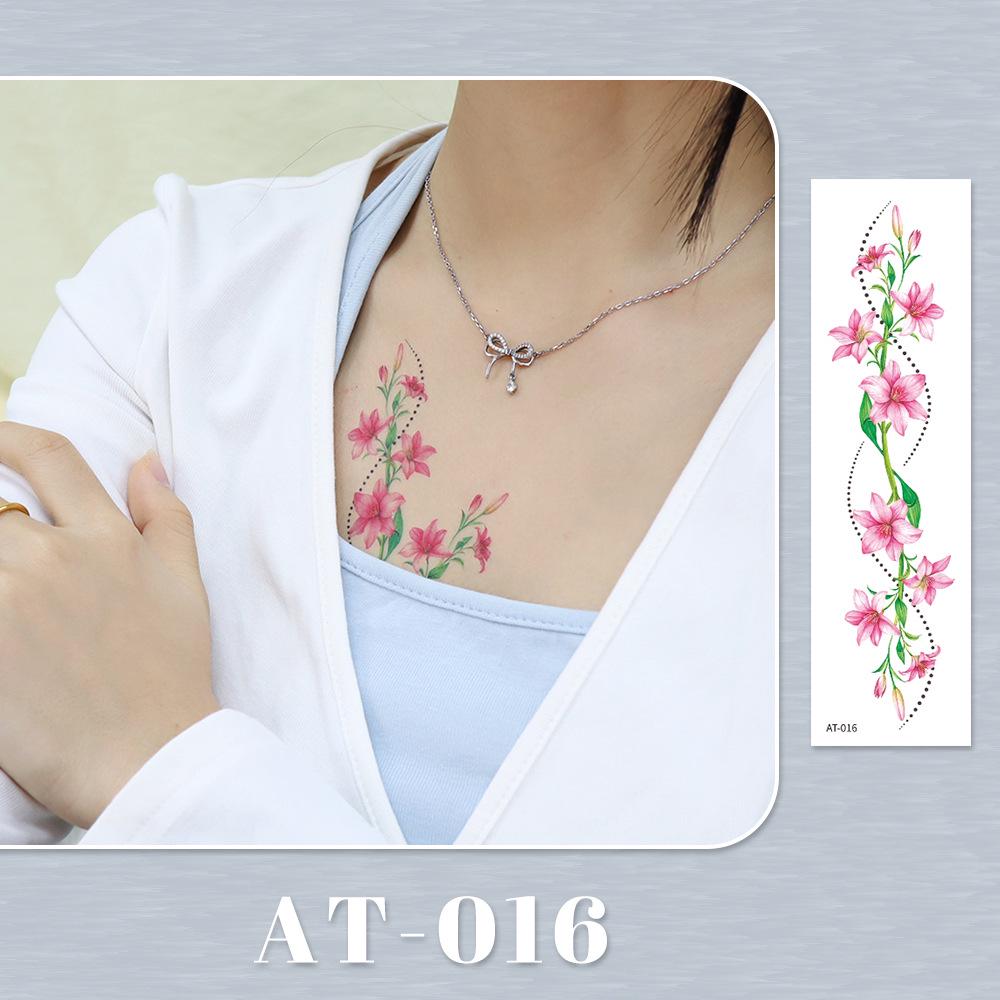 Rikaron Laser-Engraved Rose Tattoo Sticker – Non-Reflective Cute Collarbone Design