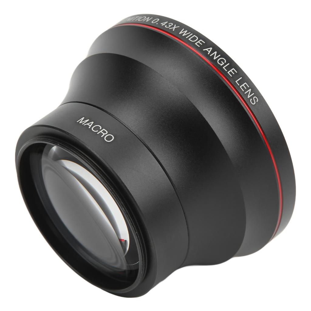 55mm 0.43X Wide Angle Lens Optical Glass Coating Technology Camera Accessory Imaging Clearly