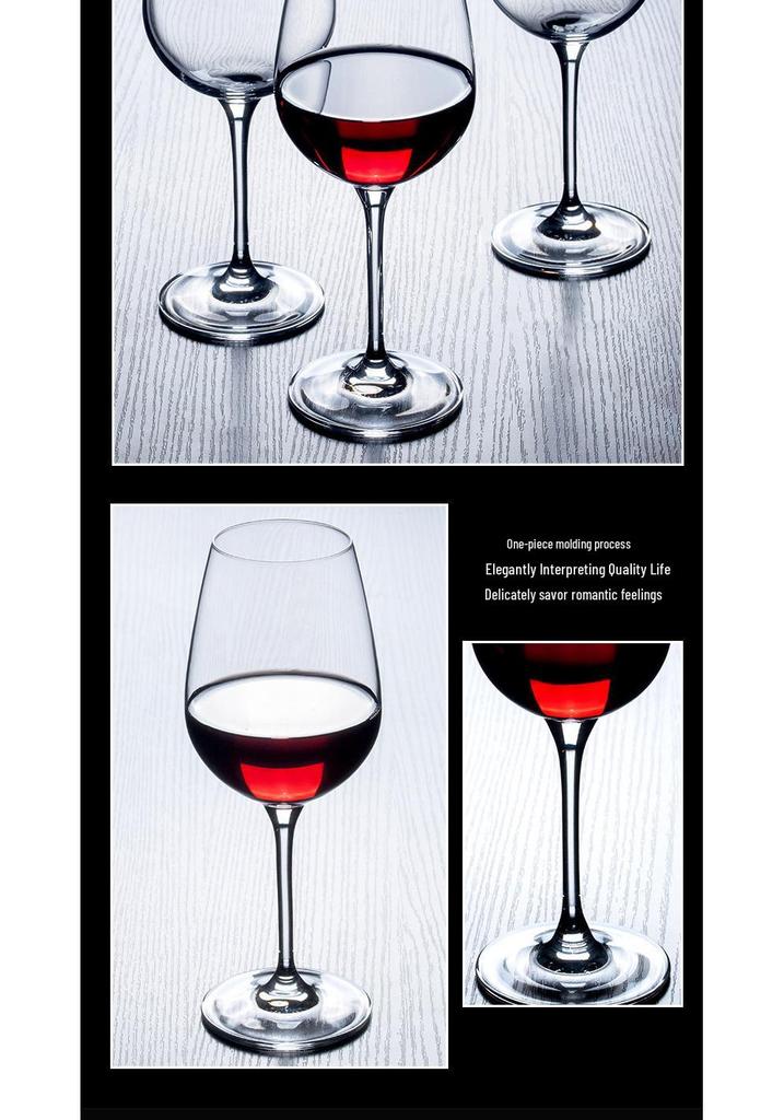 European Style High-Stemmed Crystal Wine Glass Set