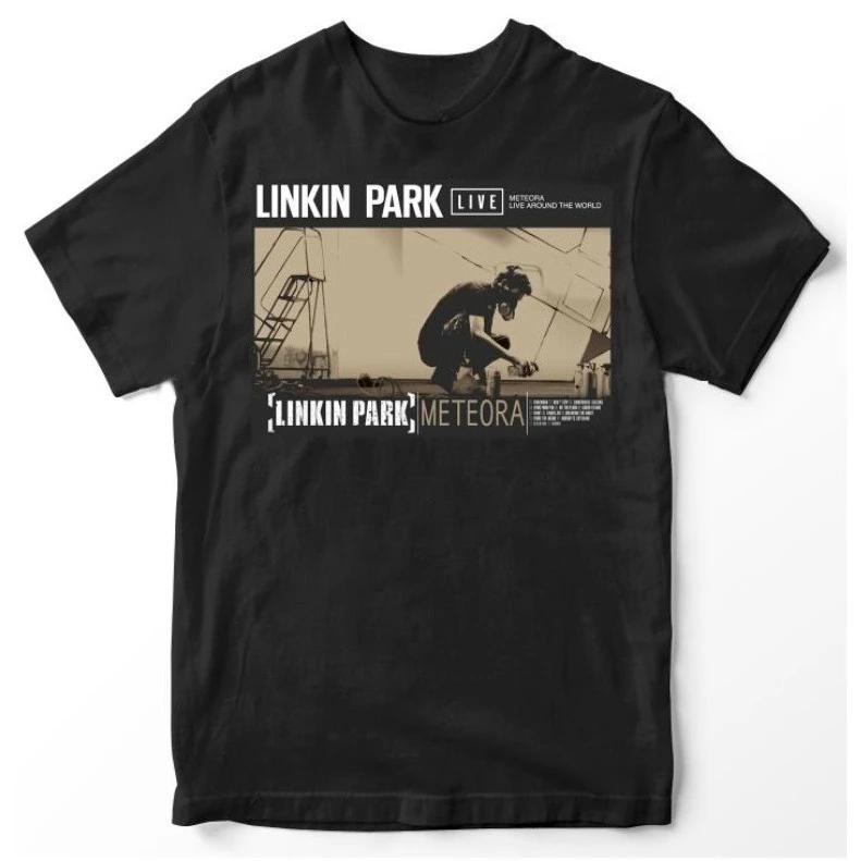 

2026 Літо Нова Чоловіча Футболка Rock Linkin Park Футболка на День Народження Унісекс Футболка Модна Бавовняна Футболка з Коротким Рукавом S чорний