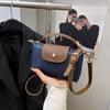 Neue Farbe Block Canvas Knödeltasche für Damen Lässig Outdoor Quadratisch Crossbody Schulter Handtasche KTB