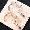 Soild Color Vintage Irregular Earrings Women Clip  Earrings Snake Ear Hook Korean style Jewelry