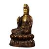Bronze Bodhisattva Home Worship Buddha Statue Child-Giving Willow Branch South Sea Sitting Lotus Guanyin