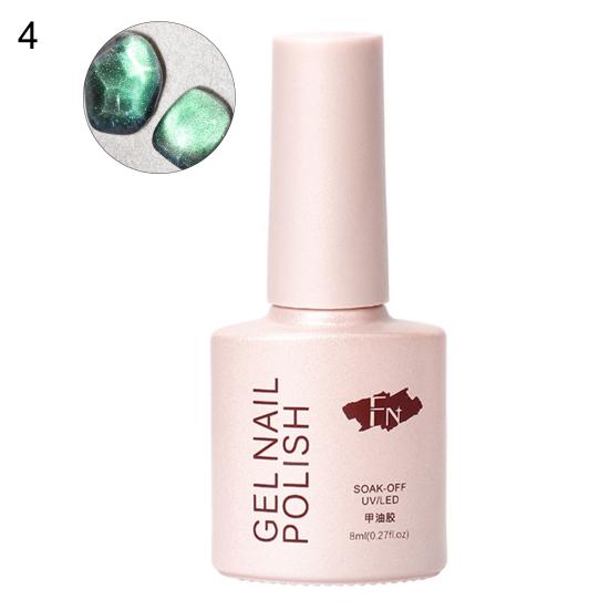 8 ml Katzenaugen-Kleber, glitzernder, schnell trocknender Quicksand-Nagelkunst-Gel-Nagellack mit feiner Textur für die Schönheit