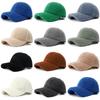 New Solid Color Artificial Lamb Wool Baseball Cap Plush Snapback Hat Autumn Winter Keep Warm Dad Hats For Women Men Sunshade