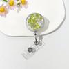 Clear Transparent Flower Retractable Badge Holders For Doctor Nurse Worker Student Name Id Card Holder Keychains Lanyard