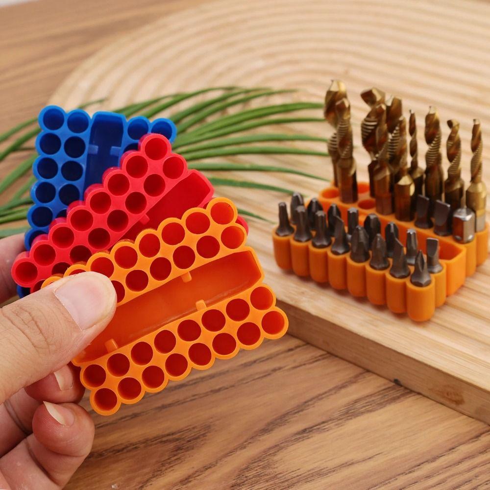 High Elasticity Bit Holder PVC Screwdriver Drill Bit Organizer Hex Shank Organizer  6.35MM Shank