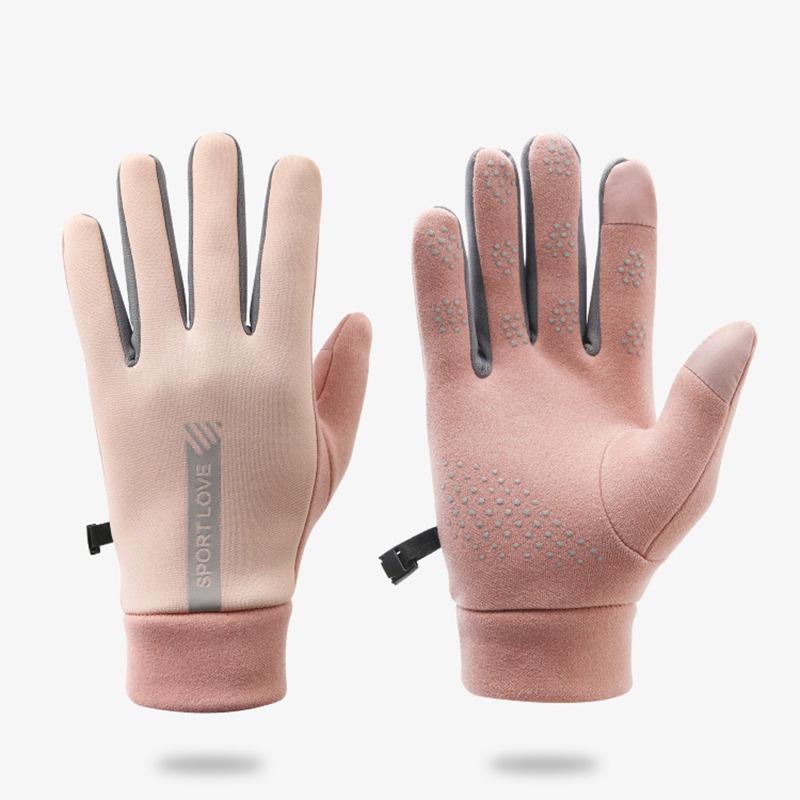 Winter Gloves Men Women Cycling Bike Non-slip Thermal Fleece Cold-Resistant Wind Waterproof Warm Outdoor Running Skiing Mittens