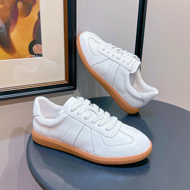 Fashion Genuine Leather Women's Sneakers 2025 New Autumn Ladies Moral Training Shoes Casual Spring Flat Shoes Women