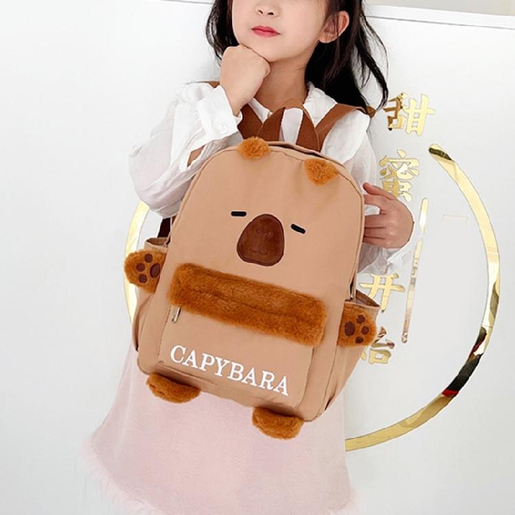 Sweet Cartoon Backpack for Girl Plush Backpack Large Capacity Backpack Book Bag Lovely Dolls Bag Student School Bag