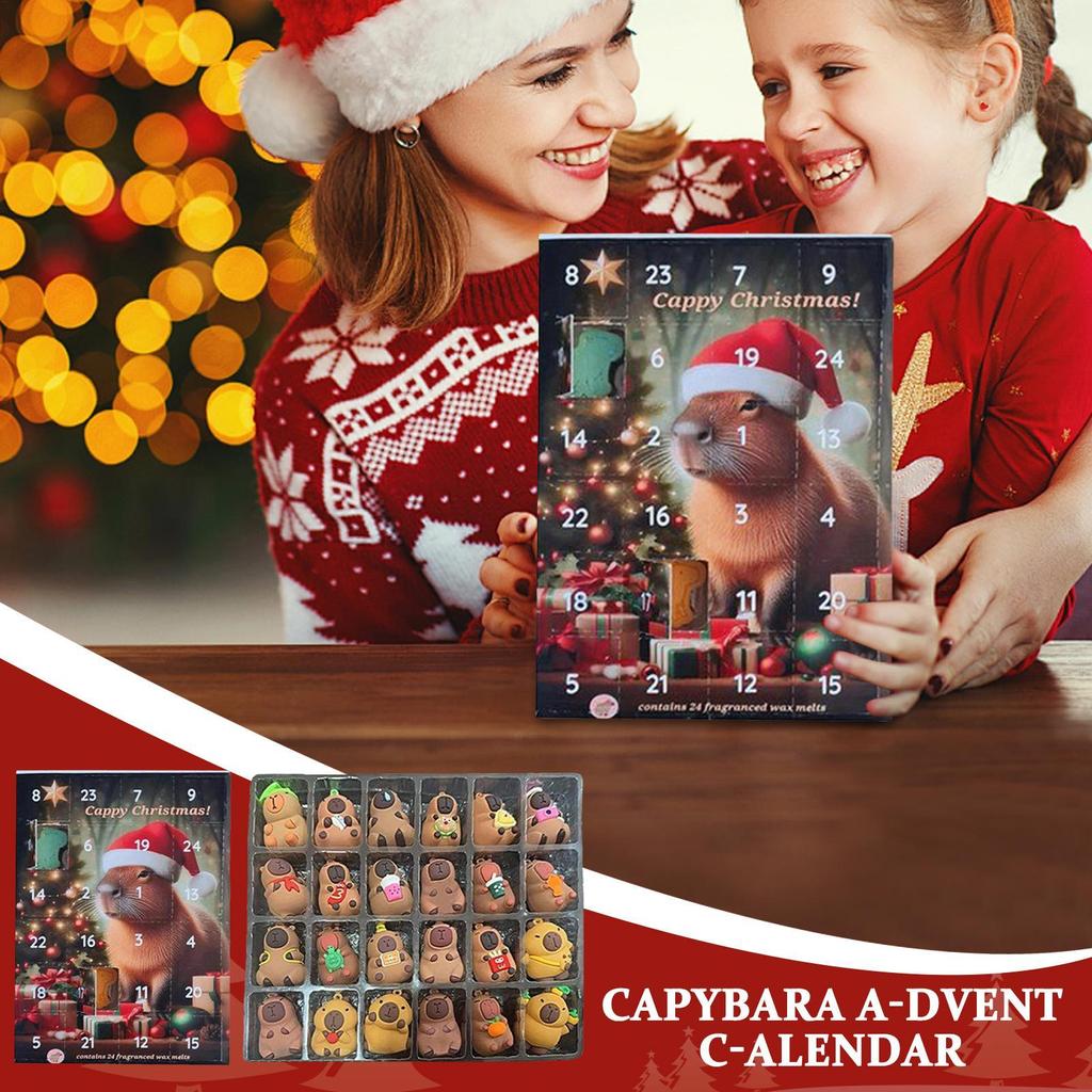 Christmas Advent Toys 24 Days of Countdown Calendar Advent Figures Collectible Holiday Festive Home Decor Doll for Kids Family