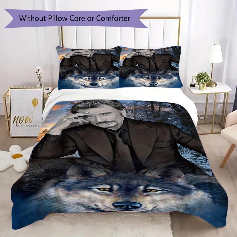 French legendary rock singer and actor Johnny Hallyday provides comfortable bedding covers and pillowcases for home use (without core) K21