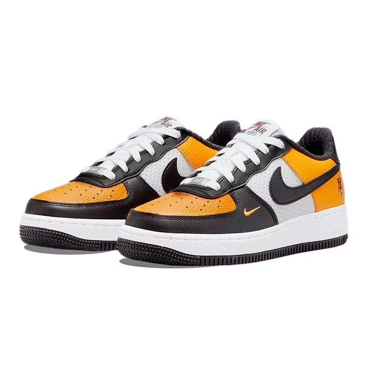 Nike Air Force 1 Low Black Gold Jersey Mesh GS DQ7779-700