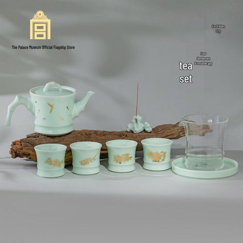 Forbidden City Four Gentlemen Ceramic Incense Tea Set
