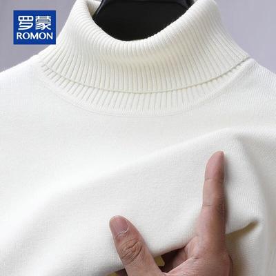 Herren Uni Rollkragen Strickpullover