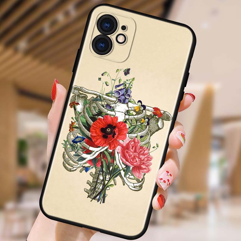 Human Heart Flower For Phone Case For iPhone Samsung Galaxy Redmi Xiaomi Oppo OnePlus Note S A 7 8 9 10 11 12 13 14 20 21 22 23 53 54 Pro Max Ultra
